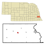 Otoe County Nebraska Incorporated and Unincorporated areas Syracuse Highlighted
